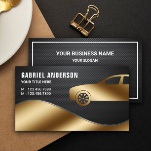 Carte De Visite Black Carbon Fiber Or Louer voiture Chauffeur