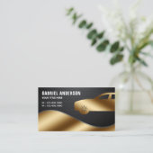 Carte De Visite Black Carbon Fiber Or Louer voiture Chauffeur (Debout devant)