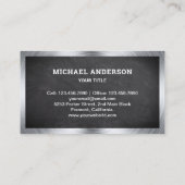 Carte De Visite Black Chalkboard Logistique Transport Truck Traile (Dos)