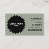 Carte De Visite Black Circle Star - Desert Sage (Dos)