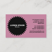 Carte De Visite Black Circle Star - Rose Cashmere (Dos)