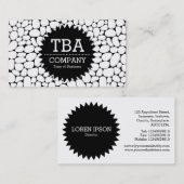 Carte De Visite Black Circle Star v2 - Abstrait 160417 (Devant / Derrière)