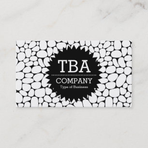 Carte De Visite Black Circle Star v2 - Abstrait 160417