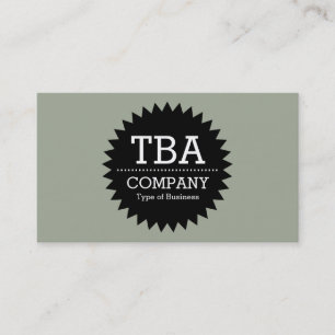 Carte De Visite Black Circle Star v2 - Desert Sage