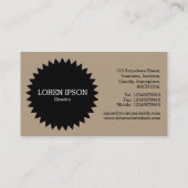 Carte De Visite Black Circle Star v2 - Noix mélangées (Dos)