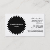 Carte De Visite Black Circle Star v2 - Wood 02 (Dos)