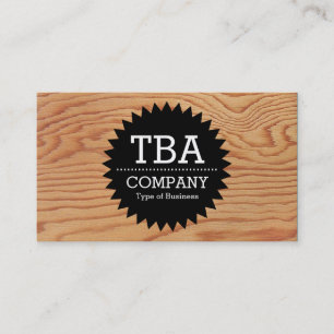 Carte De Visite Black Circle Star v2 - Wood 02