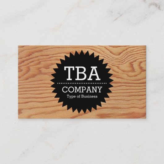 Carte De Visite Black Circle Star v2 - Wood 02 (Devant)