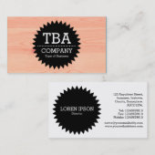 Carte De Visite Black Circle Star v2 - Wood 05 (Devant / Derrière)