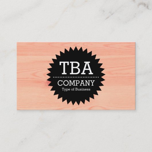 Carte De Visite Black Circle Star v2 - Wood 05 (Devant)