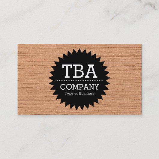 Carte De Visite Black Circle Star v2 - Wood 06 (Devant)