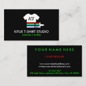 Carte De Visite Black Custom Vêtements Magasin Imprimer (Devant / Derrière)