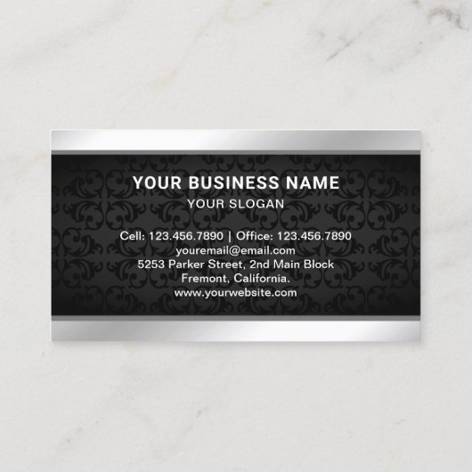 Carte De Visite Black Damas Logistique Transport Camion (Dos)