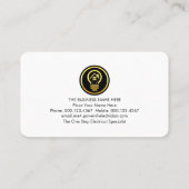 Carte De Visite Black Darkness White Light Squares (Dos)