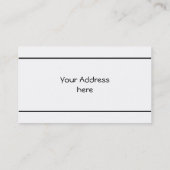 Carte De Visite Black Dots & Circle Pattern + your text & backgr. (Dos)