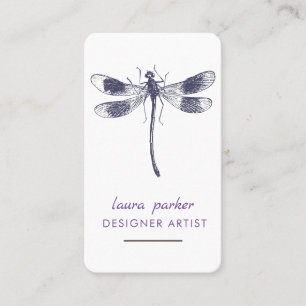 Carte De Visite Black Dragonfly Retro Vintage Bonne chance tatouag