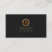 Carte De Visite Black Elegance Cubes Gold Line Banner Chauffeur (Dos)