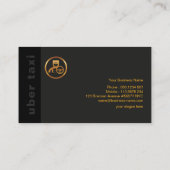 Carte De Visite Black Elegance Special Exclusive Modern TAXI (Dos)