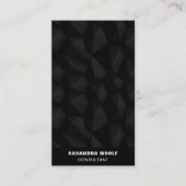 Carte De Visite Black Elegant Chic Geométrique Professionnel (Devant)