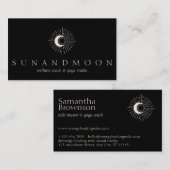 Carte De Visite Black Energy Healing Sun Moon Spirituel (Devant / Derrière)