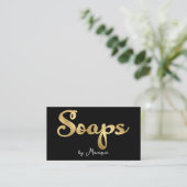 Carte de visite Black et Faux Gold Soaps (Debout devant)