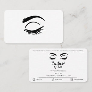 Carte De Visite Black Eyelashes Lashes Beauté Lash