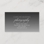 Carte De Visite Black Fade 2-Photo Modern Elegance Photographie (Dos)