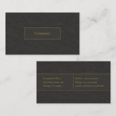 Carte de visite Black Faux (Devant / Derrière)