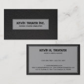 Carte De Visite Black faux leather (Devant / Derrière)