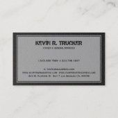 Carte De Visite Black faux leather (Dos)