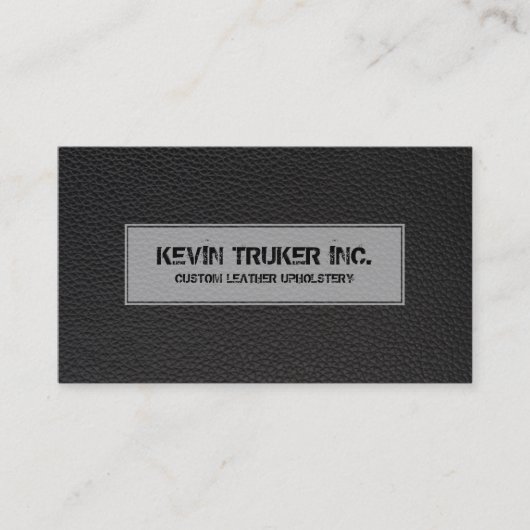 Carte De Visite Black faux leather (Devant)