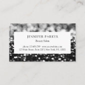 Carte De Visite Black GlitterSalon et spa Loyalty (Dos)