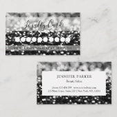 Carte De Visite Black GlitterSalon et spa Loyalty (Devant / Derrière)