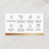 Carte De Visite Black Gold Brosses de post-soins PMU Brow Instruct (Dos)