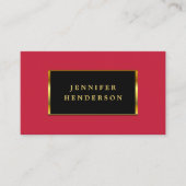 Carte De Visite Black gold cardinal red QR code professional (Devant)