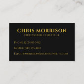 Carte De Visite Black Gold Chauffeur (Dos)