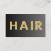 Carte De Visite Black&Gold, coiffeur professionnel & code QR, (Devant)