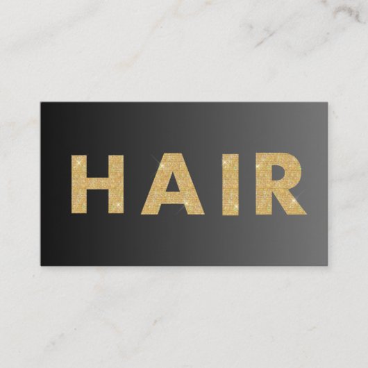 Carte De Visite Black&Gold, coiffeur professionnel & code QR, (Devant)