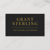 Carte De Visite Black Gold CPA Tax Preparer Accountant QR Code (Devant)