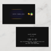 Carte De Visite Black Gold Diamond Fashion Crystals VIP (Devant / Derrière)