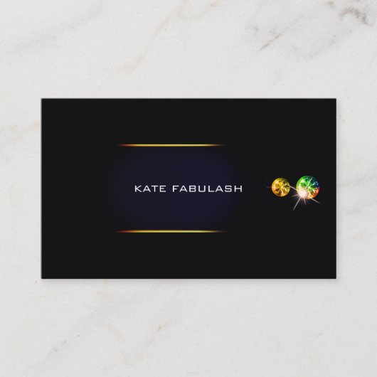 Carte De Visite Black Gold Diamond Fashion Crystals VIP (Devant)