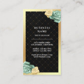 Carte De Visite Black Gold Foil Custom Mint Green Cake Bakou (Dos)