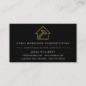 Carte De Visite Black Gold Handyman Construction (Devant)