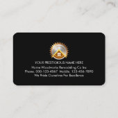 Carte De Visite Black Gold Handyman Signage Layers (Dos)