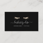 Carte De Visite Black & Gold Lashes (Devant)