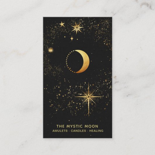 Carte De Visite *~* Black Gold Luna Mystic Moon Luna (Devant)