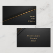 Carte De Visite Black Gold Luxury Business Card (Devant / Derrière)