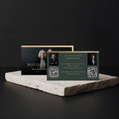 Carte De Visite Black Gold Luxury Real Estate Agent Photo Luxe