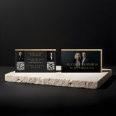 Carte De Visite Black Gold Luxury Real Estate Agent Photo Luxe