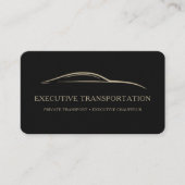 Carte De Visite Black Gold Luxury Transport QR Code (Devant)